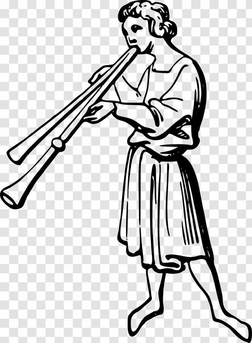 Minstrel Drawing Middle Ages - Heart - Trumpet Transparent PNG
