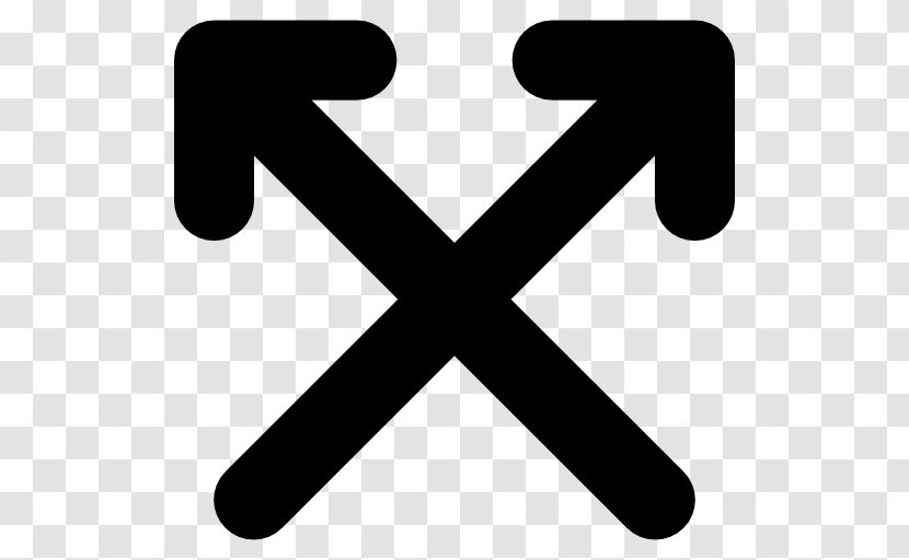 Arrow - Symbol - Black And White Transparent PNG