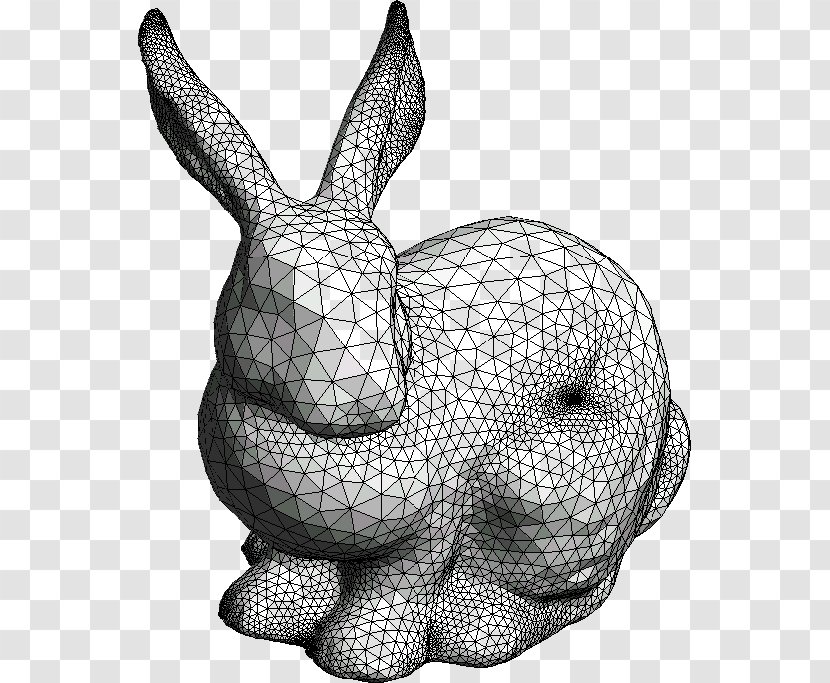 Stanford Bunny Polygon Mesh Computer Science Graphics Rabbit - Figurine Transparent PNG