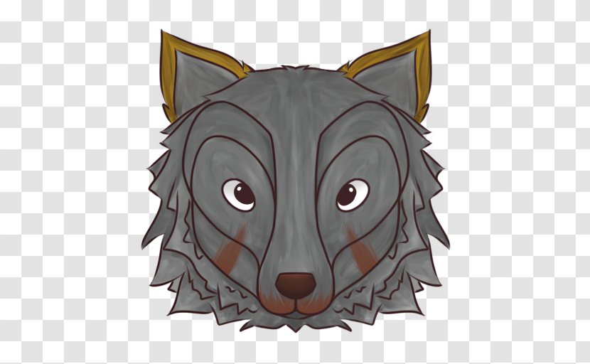 Whiskers Cat Illustration Snout Character - Big - Wolf Paw Print Transparent PNG