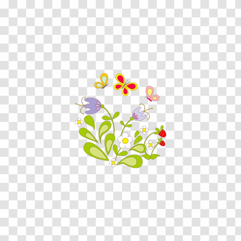 Flower Insect Butterfly Drawing Wall - Nature - Flor Transparent PNG