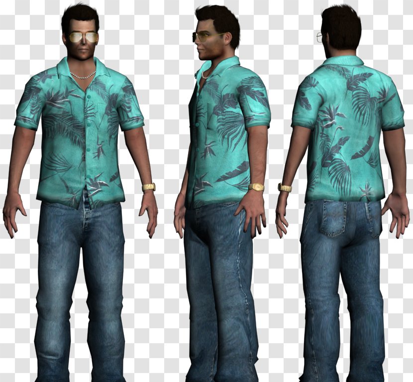 T-shirt Denim Jeans Jacket Turquoise - Sleeve Transparent PNG