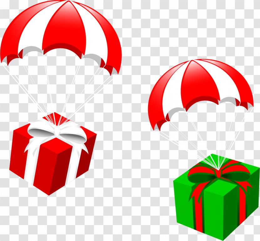Gift Parachute Clip Art - Box Transparent PNG