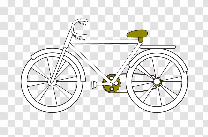 Bicycle Wheel Road Hybrid Frame - Cycling - Cartoon Drawing Transparent PNG