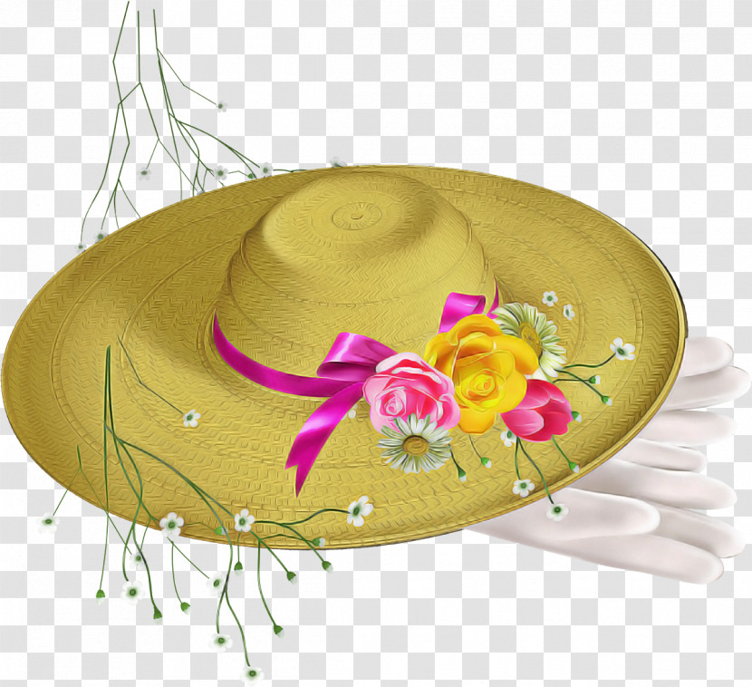 Yellow Petal Hat Transparent PNG