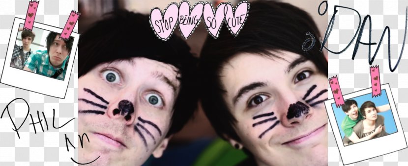 Dan Howell Phil Lester And Whiskers Cat - Silhouette Transparent PNG