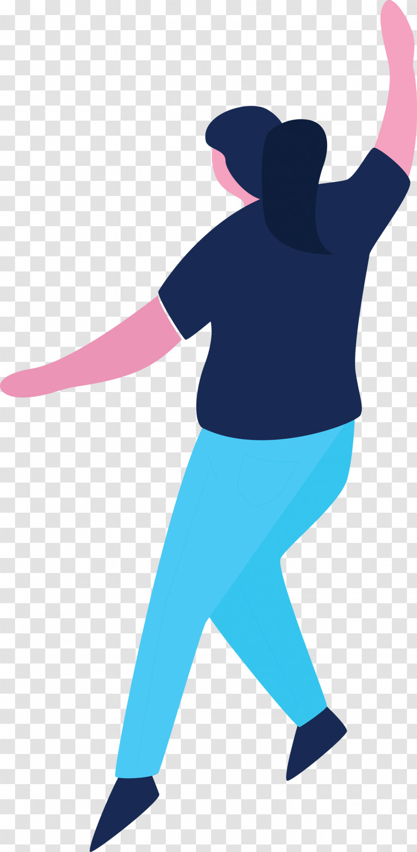 Standing Pink Silhouette Transparent PNG