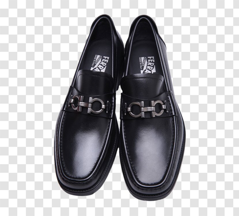 Slip-on Shoe Salvatore Ferragamo S.p.A. Designer - Walking - Men's Horseshoe Buckle Decorated Black Transparent PNG