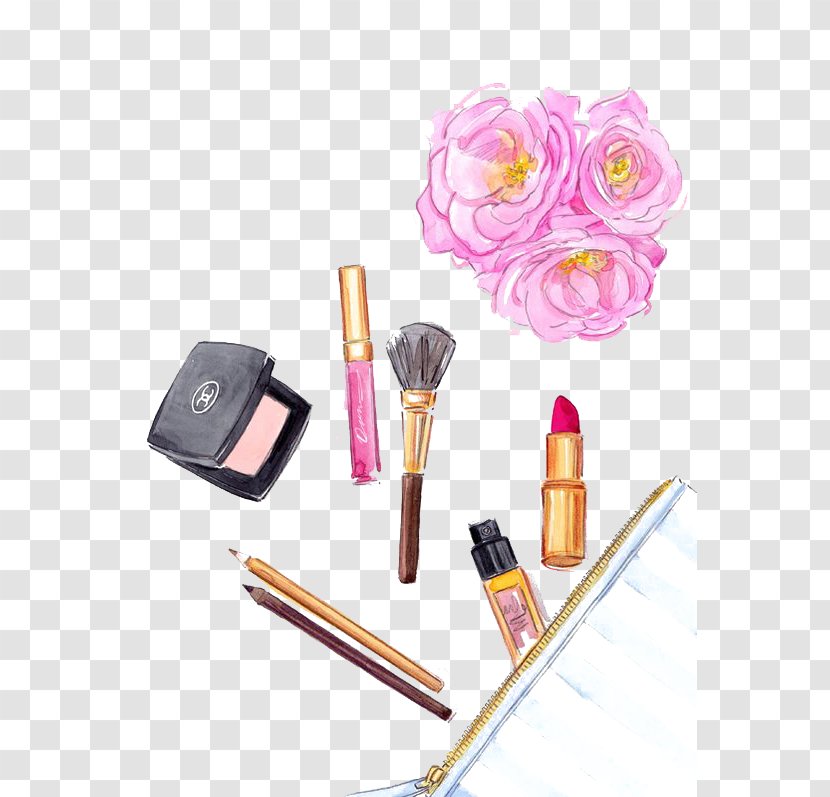 Cosmetics Drawing Foundation Makeup Brush Lipstick - Eye Shadow Transparent PNG