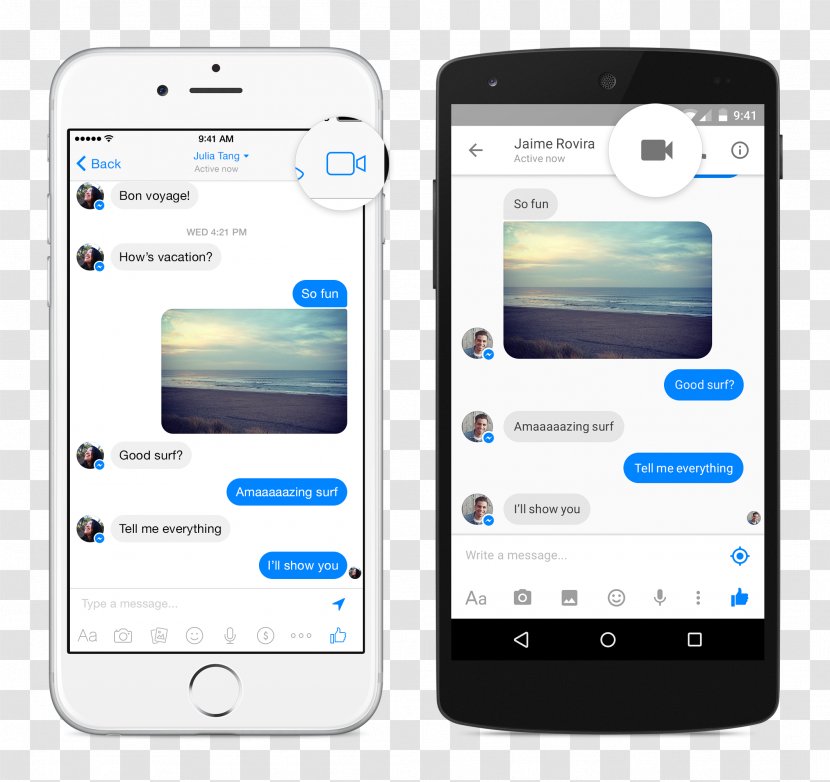 Videotelephony Facebook Messenger Instant Messaging - Mobile Phone - Skype Button Transparent PNG