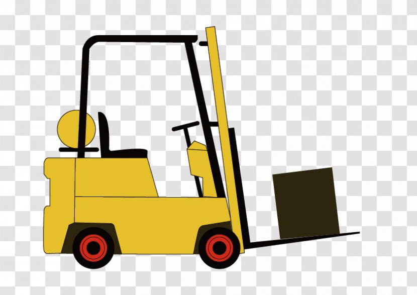 Forklift Machine Cargo - Vehicle - Vector Excavator Transparent PNG