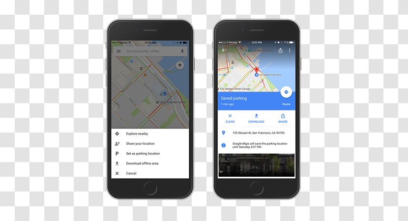 Apple Maps Google - Parked Car Transparent PNG