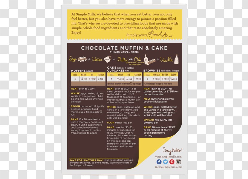 Muffin Cupcake Chocolate Brownie Baking Mix - Food Transparent PNG