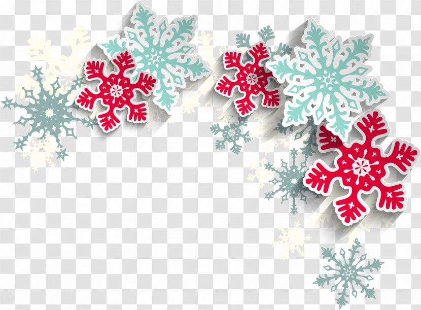 Snowflake Clip Art - Christmas Decoration - Color Paper-cut Snow Transparent PNG
