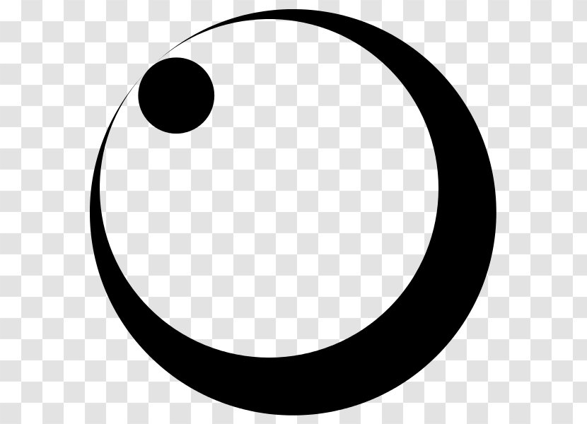 Mon Japan Moon Crest Symbol - Black Transparent PNG