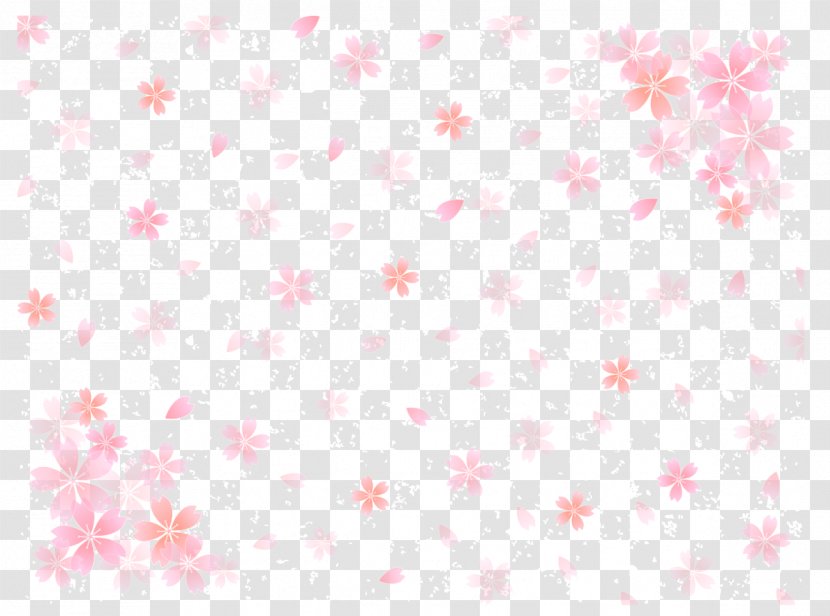 Textile Pink Pattern - Cherry Blossoms Transparent PNG
