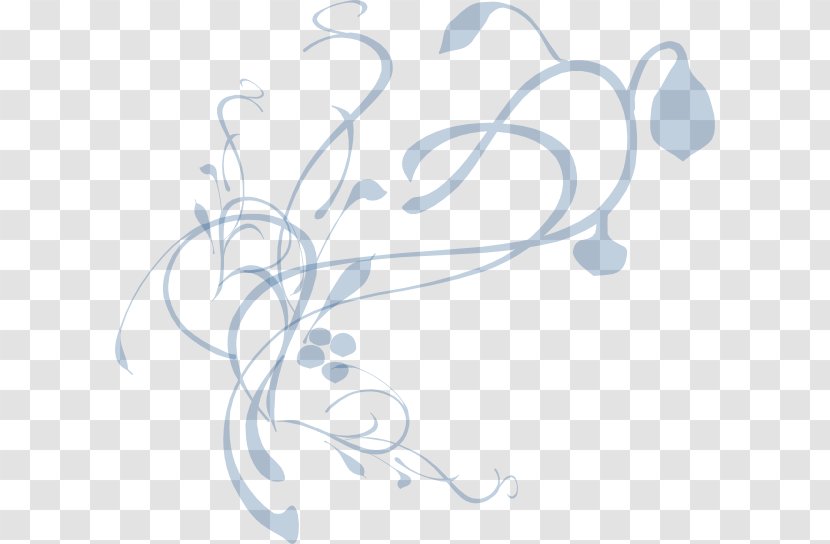 Common Grape Vine Clip Art - Line - Blue Branch Transparent PNG