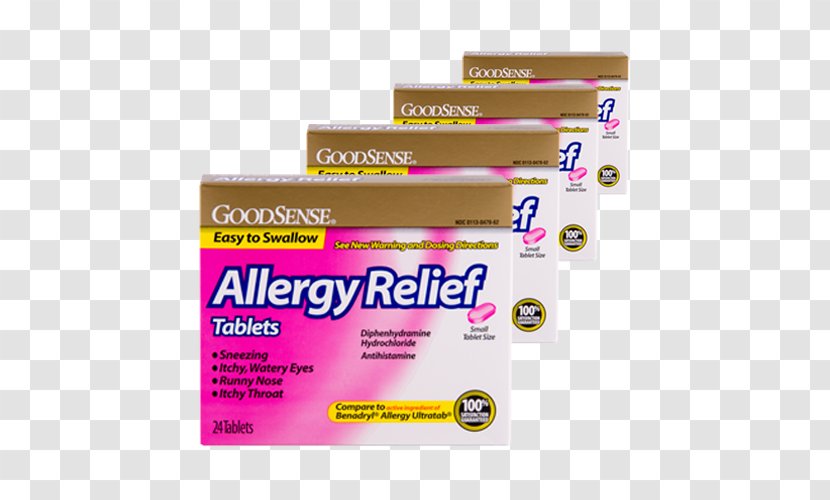 Allergy Diphenhydramine Benadryl Tablet Chlorphenamine - Symptom Transparent PNG