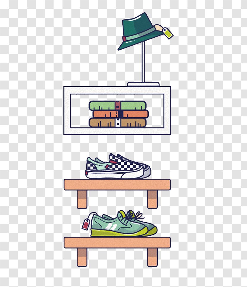 Shoe Sneakers Clip Art - Table - Shoes On Display Transparent PNG