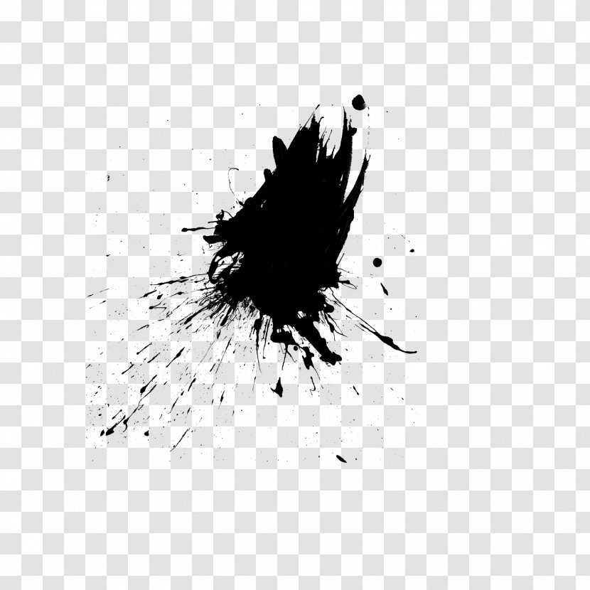 Paint Art Ink - Black And White Transparent PNG