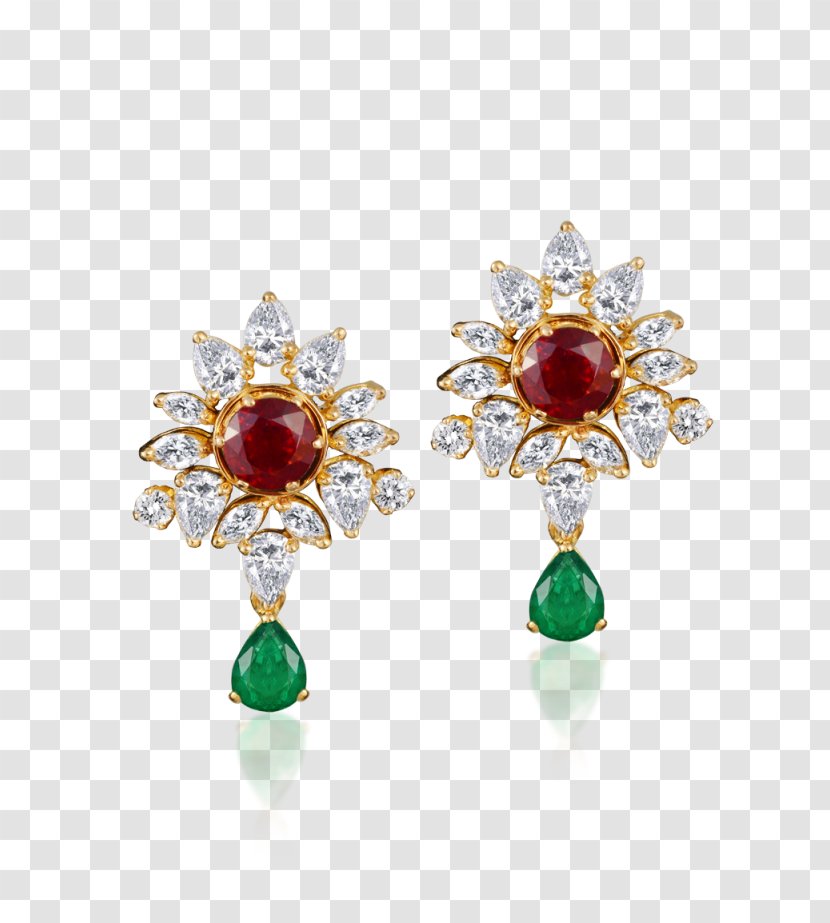 Emerald Earring Ruby Body Jewellery - Jewelry Making Transparent PNG
