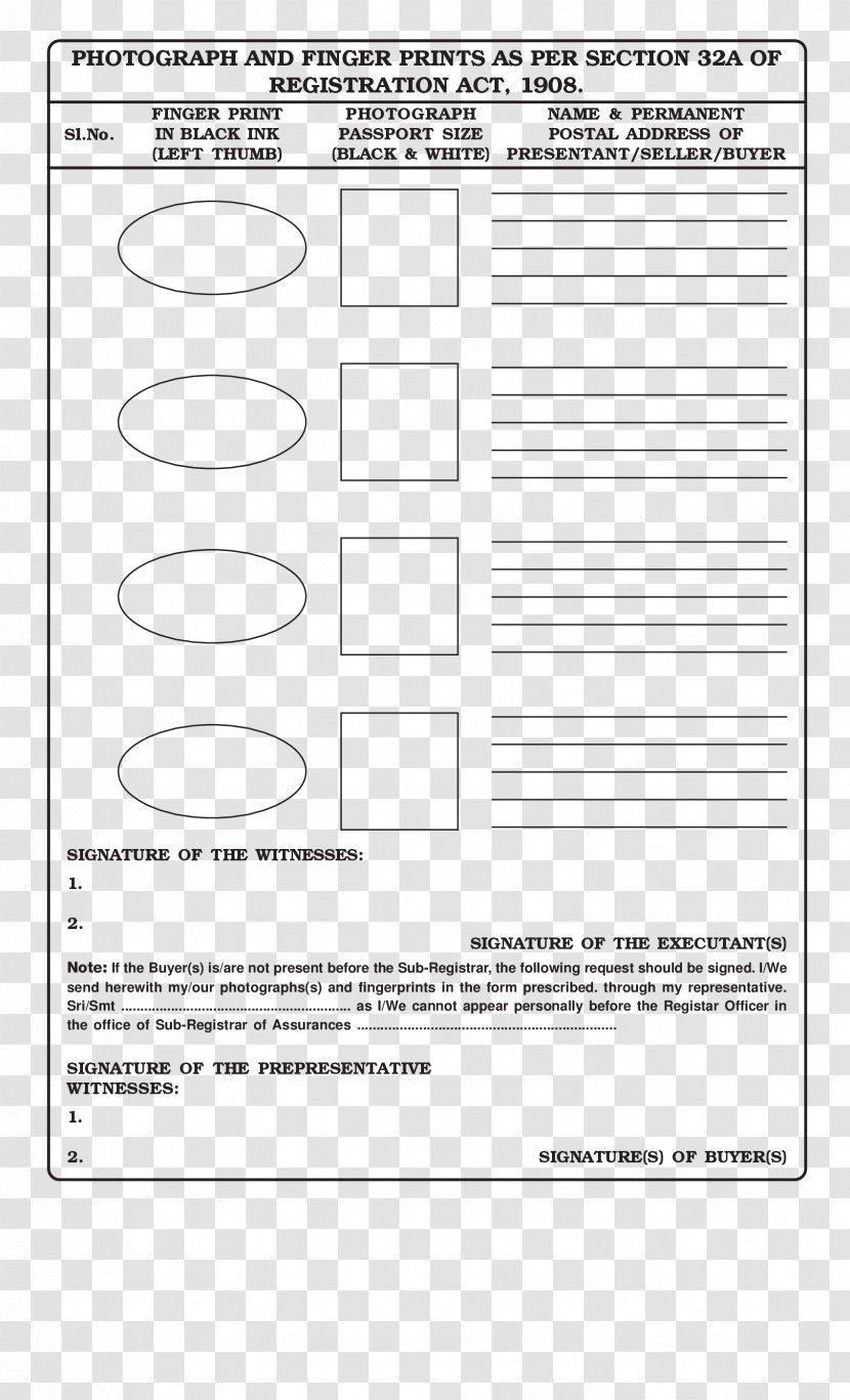 Document Fingerprint Paper Form Thumb - Mail - Passport Transparent PNG