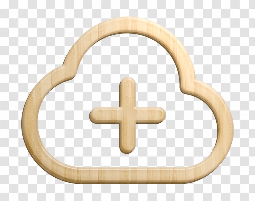Add Icon Cloud Computing - Data - Wood Beige Transparent PNG