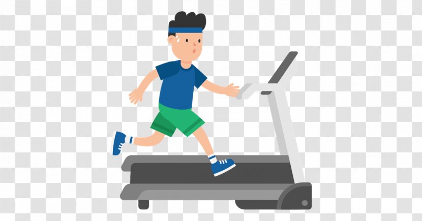 Fitness Cartoon - Running - Bench Transparent PNG