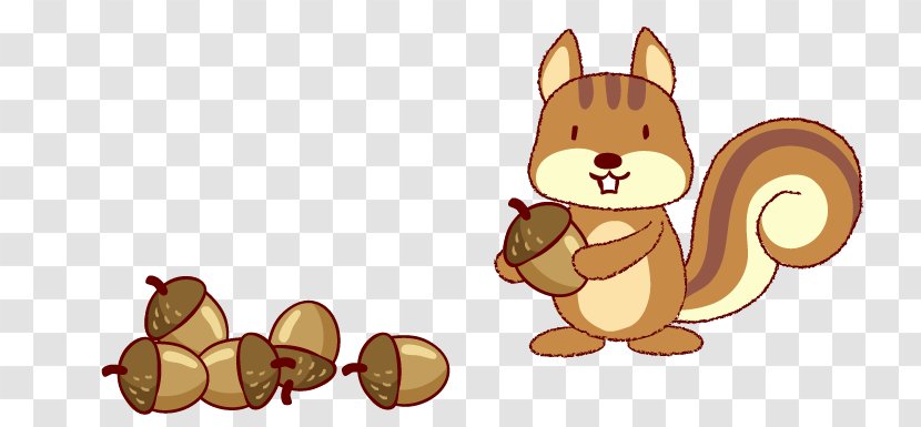 Squirrel Cartoon Clip Art - Vertebrate - Loves Nuts Transparent PNG