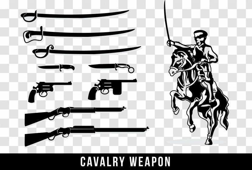 Weapon Cavalry Soldier Silhouette - Hand Painted Soldiers Transparent PNG