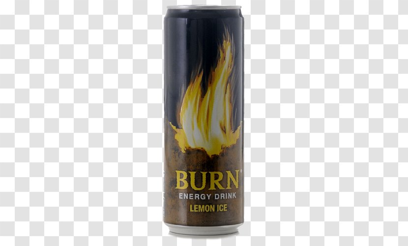 Burn Energy Drink Lemon Flavor - Aldersgrense - Ice Transparent PNG