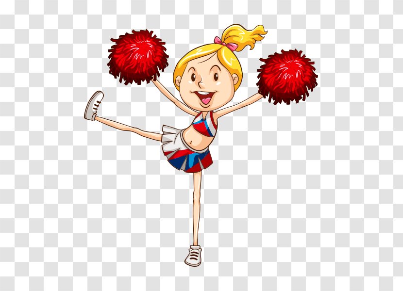 Cartoon Cheerleading Pom-pom Smile - Pompom Transparent PNG