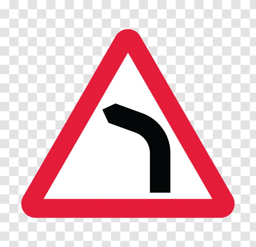 Traffic Sign Panneau D'annonce De Virage à Gauche En France Curve To The Right Road-sign In Danger Road Transparent PNG