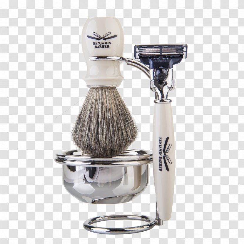 Shave Brush Shaving Safety Razor Gillette Mach3 - Men Barber Transparent PNG