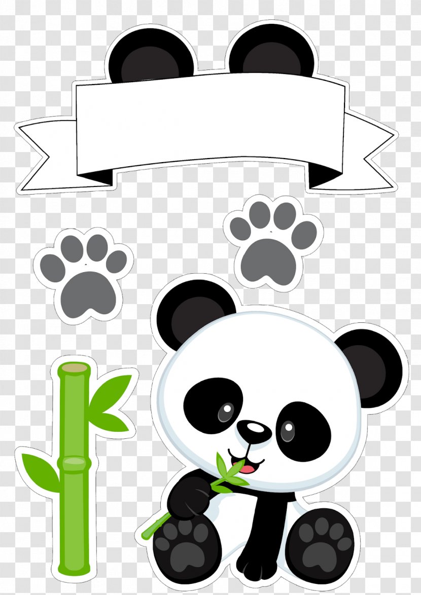 Giant Panda Bear Image Cuteness Clip Art - Blackandwhite - Candy Bar Clipart Transparent PNG