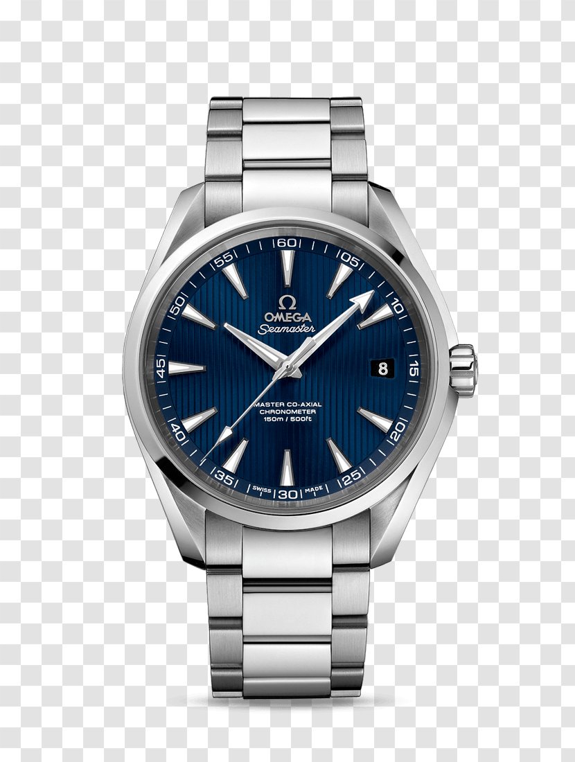 Omega SA Seamaster Coaxial Escapement Chronometer Watch - Strap - Blue Watches Male Table Transparent PNG