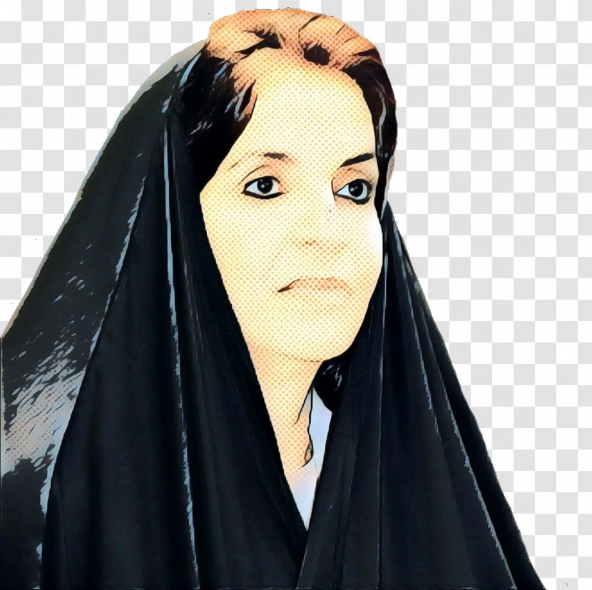 Hair Eyebrow Forehead Black Veil - Abaya - Fictional Character Transparent PNG