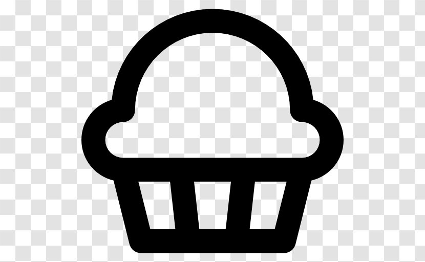 Cupcake Muffin Bakery Food - Black And White - Restaurant Transparent PNG