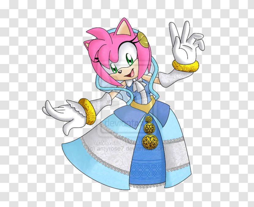 Amy Rose Lady Of The Lake Sonic Hedgehog Sega Team - Drawing Transparent PNG