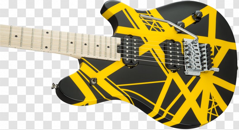 Acoustic-electric Guitar Acoustic EVH Wolfgang Special - Plucked String Instruments - Black And Yellow Stripes Transparent PNG