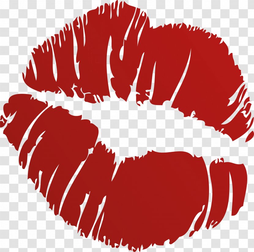 Kiss Love Gift Greeting Card Lip - Cartoon - Small Fresh Red Lipstick Transparent PNG