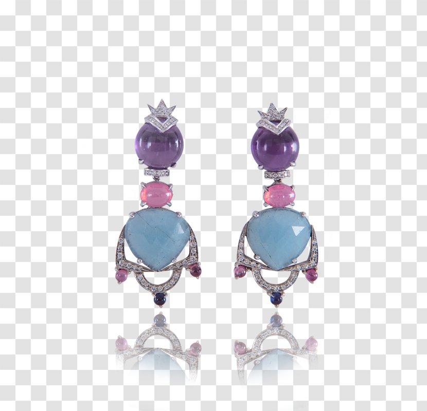 Amethyst Earring Jewellery Bracelet Diamond - Earrings Transparent PNG