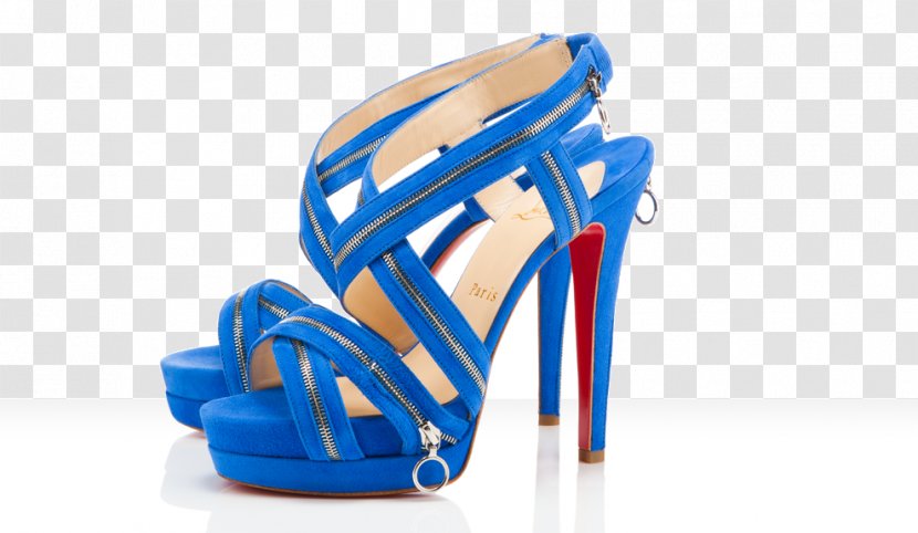 Court Shoe Sandal High-heeled Footwear Blue - Louboutin Transparent PNG