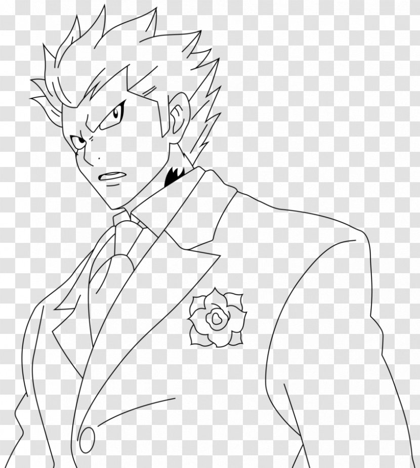 Elfman Strauss Line Art Drawing Fairy Tail Sketch - Frame Transparent PNG
