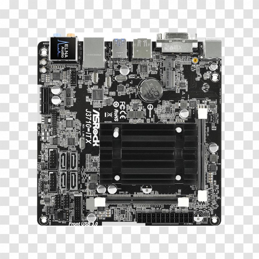 Mini-ITX Motherboard ASRock N3700-ITX PCI Express - Ddr3 Sdram - Miniitx Transparent PNG