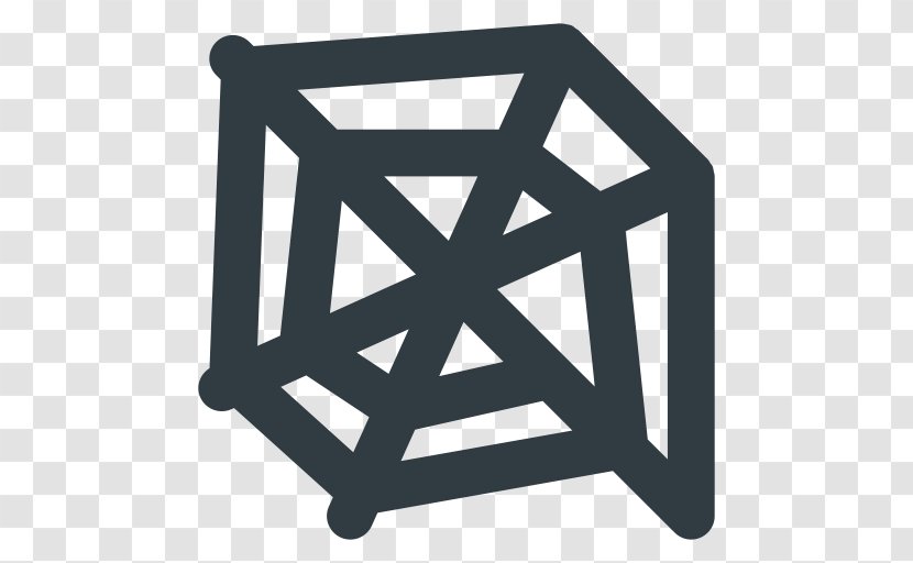 Logo Brand Angle - Black And White - Cobweb Transparent PNG