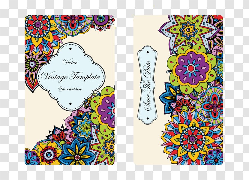 Wedding Invitation Pattern - Convite - Cartoon Flowers Template Transparent PNG