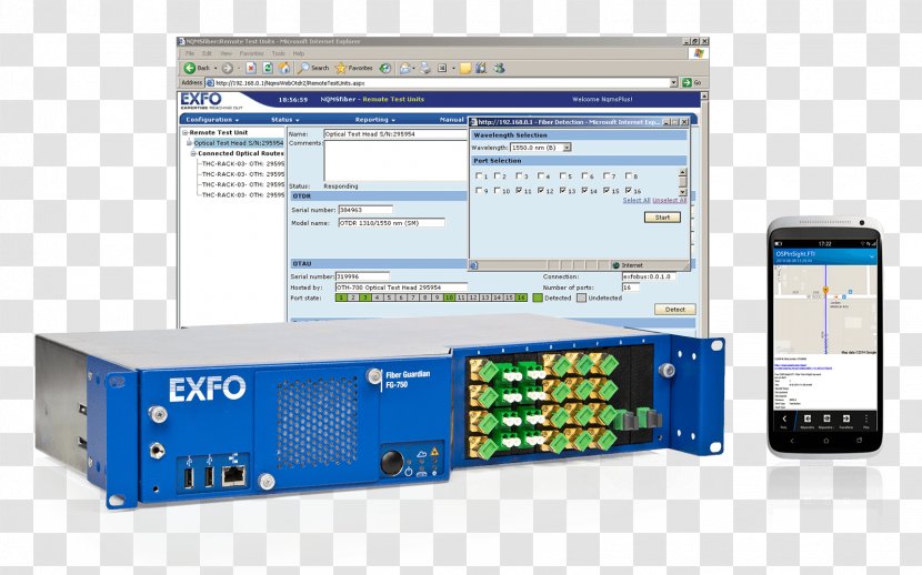 Computer Network EXFO Optical Transport System Time-domain Reflectometer - Communication - Timedomain Transparent PNG