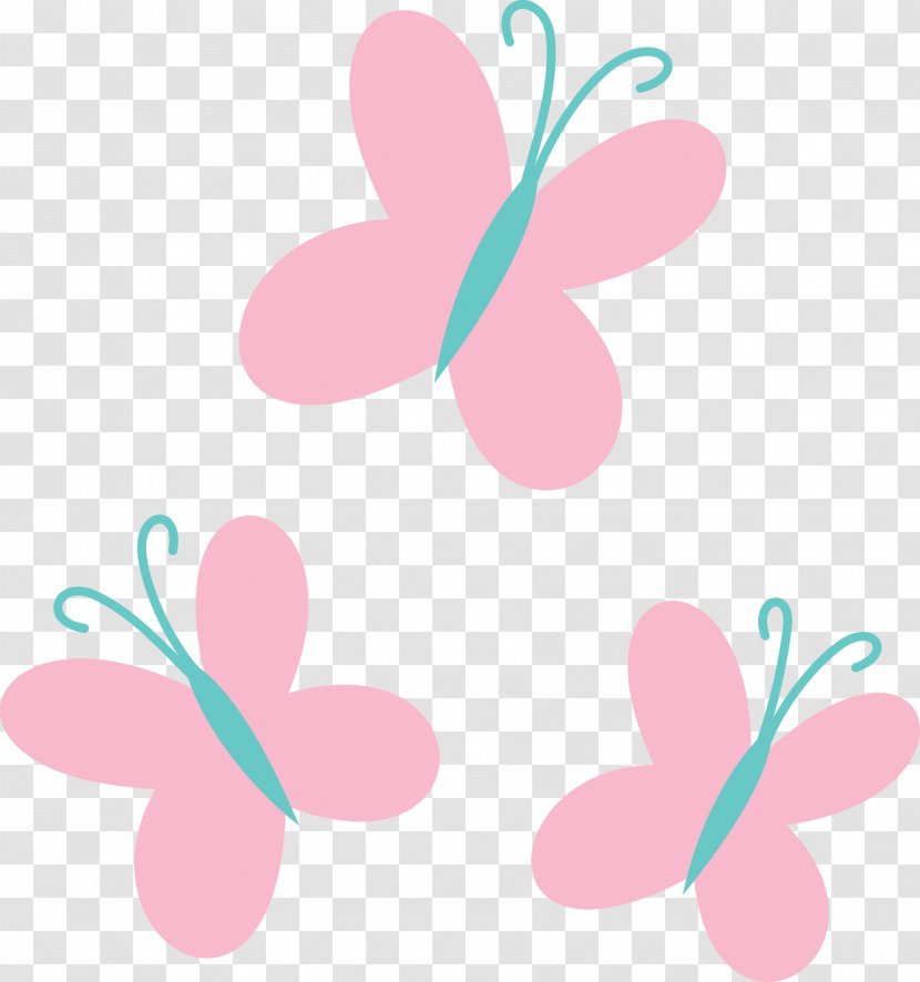 Fluttershy Pony Twilight Sparkle Pinkie Pie Derpy Hooves - Pink - Watercolor Butterfly Transparent PNG