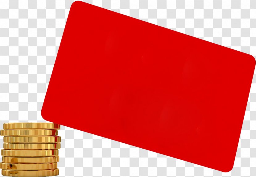 Red Graphics Cards & Video Adapters Designer - Card On Gold Coins Transparent PNG
